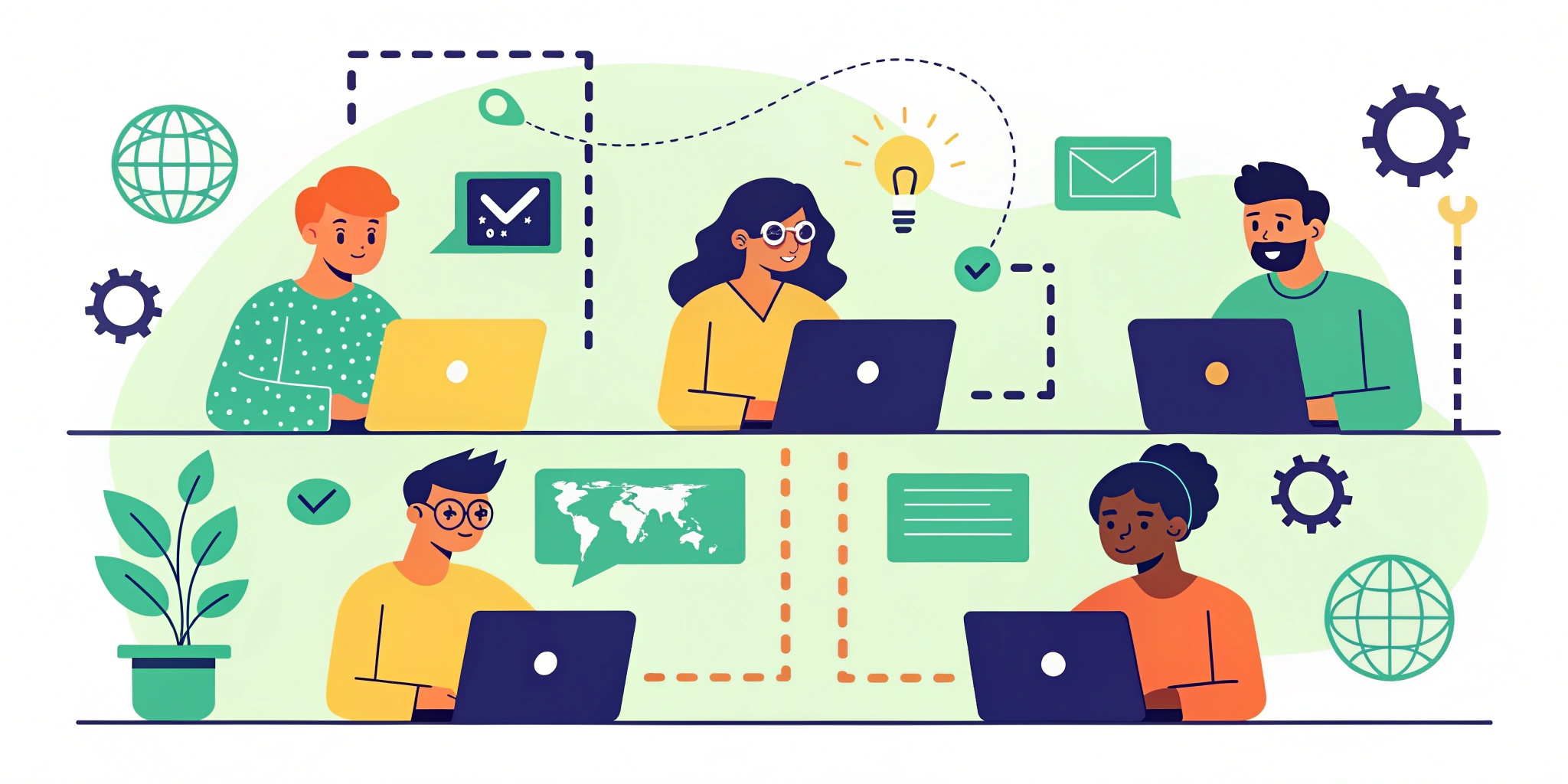 Diverse Group of Remote Developers